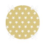 Modern Yıldız Desenli Dijital Baskılı Yuvarlak Fermuarlı Sandalye Minderi Realhomes