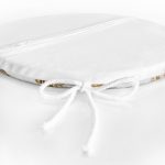 3D Altın Renkli Yapraklar Özel Tasarım Modern Yuvarlak Fermuarlı Sandalye Minderi Realhomes