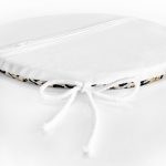 - RealHomes Yuvarlak Fermuarlı Minder - Realhomes  Zebra Desenli Altın Detaylı Modern Yuvarlak Fermuarlı Sandalye Minderi Realhomes