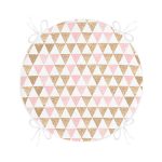 Üçgen Pudra Renkler Özel Tasarımlı Yuvarlak Fermuarlı Sandalye Minderi Realhomes