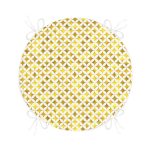 - RealHomes Yuvarlak Fermuarlı Minder - Realhomes  Geometrik Altın Renkte Desenler Modern Yuvarlak Fermuarlı Sandalye Minderi Realhomes