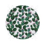 - RealHomes Yuvarlak Fermuarlı Minder - Realhomes  Kaktüs Desenli Watercolor Renkli Modern Yuvarlak Fermuarlı Sandalye Minderi Realhomes