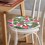 - RealHomes Yuvarlak Fermuarlı Minder - Realhomes Yaz Meyveleri Watercolor Serisi Modern Yuvarlak Fermuarlı Sandalye Minderi Realhomes