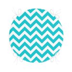 Zikzak Desen Dijital Baskılı Yuvarlak Fermuarlı Sandalye Minderi Realhomes