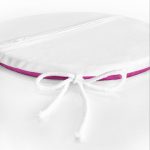 - RealHomes Yuvarlak Fermuarlı Minder - Realhomes  Fuşya Zeminde Ananas Desenli Modern Tasarım Yuvarlak Fermuarlı Sandalye Minderi Realhomes