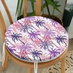 - RealHomes Yuvarlak Fermuarlı Minder - Realhomes  Pudra Renkler Ananas Desenli Özel Tasarım Yuvarlak Fermuarlı Sandalye Minderi Realhomes