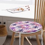 - RealHomes Yuvarlak Fermuarlı Minder - Realhomes  Pudra Renkler Ananas Desenli Özel Tasarım Yuvarlak Fermuarlı Sandalye Minderi Realhomes