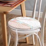 - RealHomes Yuvarlak Fermuarlı Minder - Realhomes Geometrik Şekilli Mermer Desenleri Modern Yuvarlak Fermuarlı Sandalye Minderi Realhomes