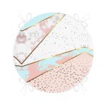 - RealHomes Yuvarlak Fermuarlı Minder - Realhomes Geometrik Şekilli Mermer Desenleri Modern Yuvarlak Fermuarlı Sandalye Minderi Realhomes