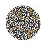 - RealHomes Yuvarlak Fermuarlı Minder - Realhomes Leopar Desenli Altın Detaylı Özel Tasarım Modern Yuvarlak Fermuarlı Sandalye Minderi Realhomes