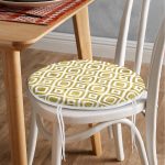 - RealHomes Yuvarlak Fermuarlı Minder - Realhomes Geometrik Şekilli Altın Detaylı Modern Yuvarlak Fermuarlı Sandalye Minderi Realhomes