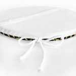 - RealHomes Yuvarlak Fermuarlı Minder - Realhomes  Siyah Zeminde Gold Geometrik Desenli Yuvarlak Fermuarlı Sandalye Minderi Realhomes