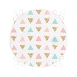 - RealHomes Yuvarlak Fermuarlı Minder - Realhomes  Realhomes Üçgen Geometrik Şekiller Özel Tasarımlı Modern Yuvarlak Fermuarlı Sandalye Minderi Realhomes