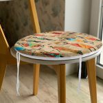 - RealHomes Yuvarlak Fermuarlı Minder - Realhomes Realhomes Afrika Etnik Desenli Dijital Baskılı Modern Yuvarlak Fermuarlı Sandalye Minderi Realhomes