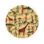 - RealHomes Yuvarlak Fermuarlı Minder - Realhomes Realhomes Etnik Afrikan Desenli Özel Tasarım Yuvarlak Fermuarlı Sandalye Minderi Realhomes