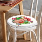 Özel Tasarım Frida Kahlo Tasarımlı Yuvarlak Fermuarlı Sandalye Minderi Realhomes