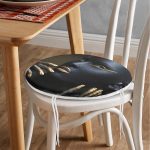 African Gold Kadın Özel Tasarımlı Yuvarlak Fermuarlı Sandalye Minderi Realhomes