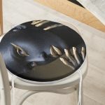 African Gold Kadın Özel Tasarımlı Yuvarlak Fermuarlı Sandalye Minderi Realhomes