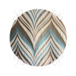 - RealHomes Yuvarlak Fermuarlı Minder - Realhomes  Renklerin Uyumu Geometrik Tasarımlı Yuvarlak Fermuarlı Sandalye Minderi Realhomes