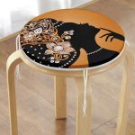 - RealHomes Yuvarlak Fermuarlı Minder - Realhomes  Zarafet Turuncu Zeminli Özel Tasarım Yuvarlak Fermuarlı Sandalye Minderi Realhomes