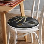 - RealHomes Yuvarlak Fermuarlı Minder - Realhomes  Siyahi Kadın Tasarımlı 3D Dijital Baskılı Modern Yuvarlak Fermuarlı Sandalye Minderi Realhomes