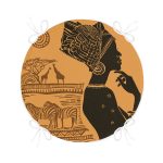 African Etnik Tasarım Dijital Baskılı Yuvarlak Fermuarlı Sandalye Minderi Realhomes