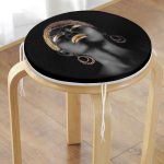 - RealHomes Yuvarlak Fermuarlı Minder - Realhomes  Siyahi Kadın Özel Tasarımlı Modern Yuvarlak Fermuarlı Sandalye Minderi Realhomes