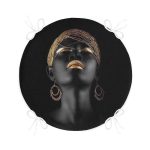 - RealHomes Yuvarlak Fermuarlı Minder - Realhomes  Siyahi Kadın Özel Tasarımlı Modern Yuvarlak Fermuarlı Sandalye Minderi Realhomes