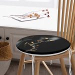 - RealHomes Yuvarlak Fermuarlı Minder - Realhomes  Siyahı Kadın Motifli Özel Tasarım Yuvarlak Fermuarlı Sandalye Minderi Realhomes