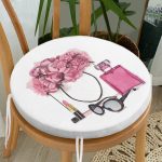 Coco Shopping Tasarımlı Dijital Baskılı Yuvarlak Fermuarlı Sandalye Minderi Realhomes