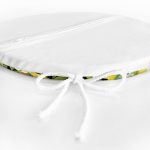 - RealHomes Yuvarlak Fermuarlı Minder - Realhomes Çizgili Siyah Zeminli Limon Desenli Yuvarlak Fermuarlı Sandalye Minderi Realhomes