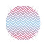 Renkli Zikzak Tasarımlı 3D Dijital Baskılı Yuvarlak Fermuarlı Sandalye Minderi Realhomes