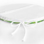 - RealHomes Yuvarlak Fermuarlı Minder - Realhomes Beyaz Zeminde Watercolor Yapraklar Özel Tasarımlı Yuvarlak Fermuarlı Sandalye Minderi Realhomes