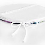 - RealHomes Yuvarlak Fermuarlı Minder - Realhomes Siyah Zeminde Rengarenk Çiçekler Tasarımlı Yuvarlak Fermuarlı Sandalye Minderi Realhomes