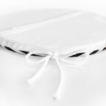 Siyah Beyaz Gold Yazılı Modern Yuvarlak Fermuarlı Sandalye Minderi Realhomes