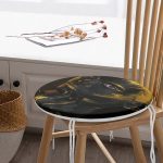 - RealHomes Yuvarlak Fermuarlı Minder - Realhomes Afrika Gold İnsan Figürlü Modern Yuvarlak Fermuarlı Sandalye Minderi Realhomes