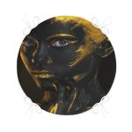 - RealHomes Yuvarlak Fermuarlı Minder - Realhomes Afrika Gold İnsan Figürlü Modern Yuvarlak Fermuarlı Sandalye Minderi Realhomes