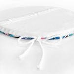 - RealHomes Yuvarlak Fermuarlı Minder - Realhomes  Geometrik Mavi Pembe Flamingo Tasarımlı Dijital Baskılı Yuvarlak Fermuarlı Sandalye Minderi Realhomes