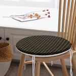 - RealHomes Yuvarlak Fermuarlı Minder - Realhomes  Gold Detaylı Ogea Desenli Modern Yuvarlak Fermuarlı Sandalye Minderi Realhomes