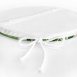 Suluboya Zambak Yaprakları Çizimli Özel Tasarım Yuvarlak Fermuarlı Sandalye Minderi Realhomes