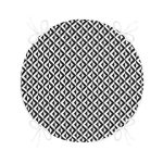 - RealHomes Yuvarlak Fermuarlı Minder - Realhomes  Siyah Beyaz Üçgen Geometrik Desenli Dijital Baskılı Yuvarlak Fermuarlı Sandalye Minderi Realhomes