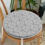 - RealHomes Yuvarlak Fermuarlı Minder - Realhomes Realhomes 3D Cube Desenli Dijital Baskılı Modern Yuvarlak Fermuarlı Sandalye Minderi Realhomes