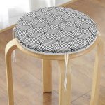 - RealHomes Yuvarlak Fermuarlı Minder - Realhomes Realhomes 3D Cube Desenli Dijital Baskılı Modern Yuvarlak Fermuarlı Sandalye Minderi Realhomes