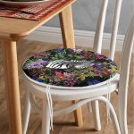 - RealHomes Yuvarlak Fermuarlı Minder - Realhomes  Siyah Zeminde Amazon Zebra Tasarımlı Dijital Baskılı Yuvarlak Fermuarlı Sandalye Minderi Realhomes