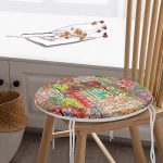 - RealHomes Yuvarlak Fermuarlı Minder - Realhomes Rengarenk Evler Özel Tasarımlı Modern Kumaş Yuvarlak Fermuarlı Sandalye Minderi Realhomes