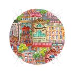 - RealHomes Yuvarlak Fermuarlı Minder - Realhomes Rengarenk Evler Özel Tasarımlı Modern Kumaş Yuvarlak Fermuarlı Sandalye Minderi Realhomes