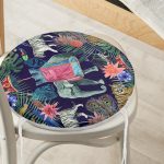 - RealHomes Yuvarlak Fermuarlı Minder - Realhomes  Amazon Etnik Fil Motifli Dijital Baskılı Modern Yuvarlak Fermuarlı Sandalye Minderi Realhomes