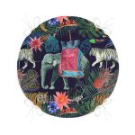 - RealHomes Yuvarlak Fermuarlı Minder - Realhomes  Amazon Etnik Fil Motifli Dijital Baskılı Modern Yuvarlak Fermuarlı Sandalye Minderi Realhomes