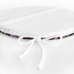 Siyah Zeminde Suluboya Tropik Bitkiler Tasarımlı Modern Yuvarlak Fermuarlı Sandalye Minderi Realhomes