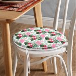 - RealHomes Yuvarlak Fermuarlı Minder - Realhomes Realhomes Flamingo Devetabanı Çizimli Özel Tasarım Dijital Baskılı Modern Yuvarlak Fermuarlı Sandalye Minderi Realhomes